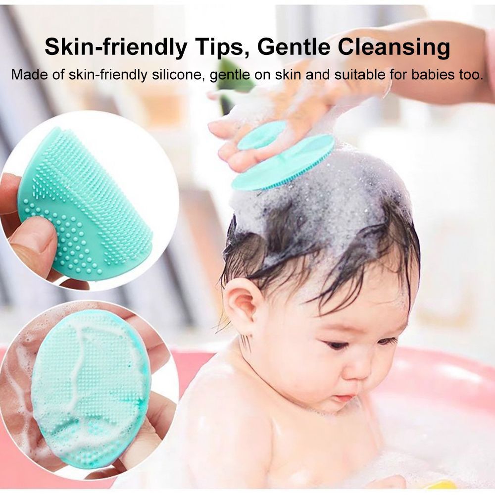 Soft Silicone Baby Scalp Brush – Cradle Cap Remover for Newborn – Toddler Shampoo Massage Tool