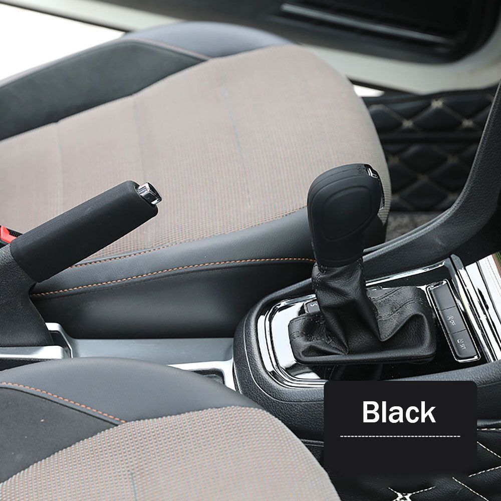 Universal Silicone Gear Shift Knob Cover Set with Handbrake Cover, Anti-Slip Shift Lever Sleeve for Manual & DSG Automa