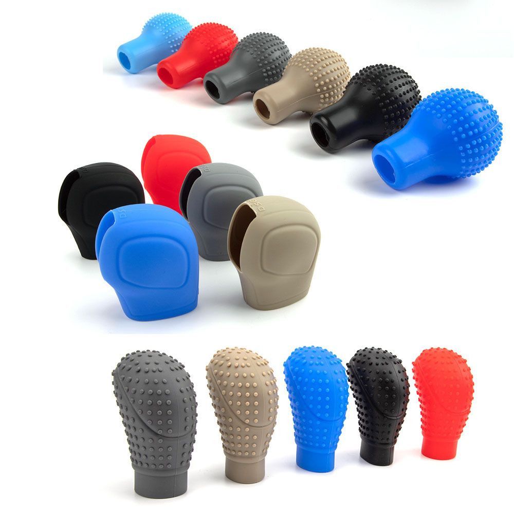 Universal Silicone Gear Shift Knob Cover Set with Handbrake Cover, Anti-Slip Shift Lever Sleeve for Manual & DSG Automa