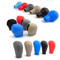 Universal Silicone Gear Shift Knob Cover Set with Handbrake Cover, Anti-Slip Shift Lever Sleeve for Manual & DSG Automa