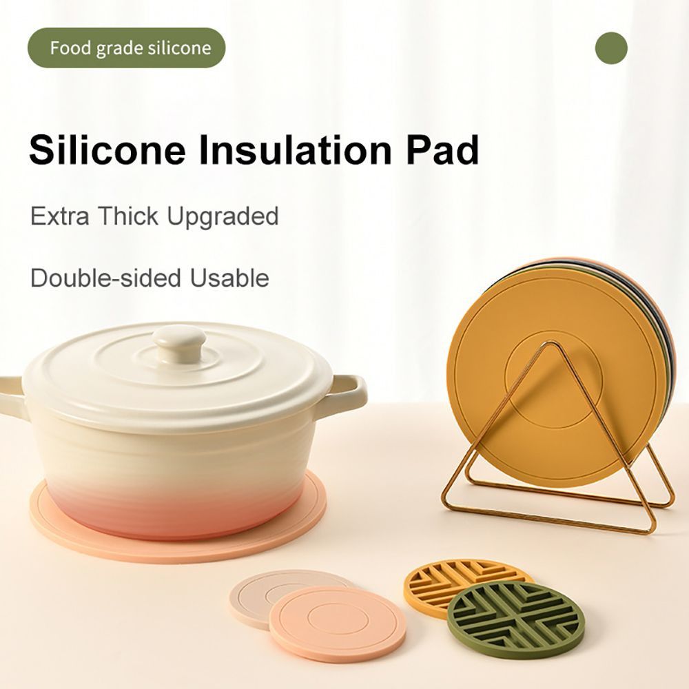 Thick Silicone Trivet Mat – Heat Resistant Table Placemat – Kitchen Counter Coaster for Hot Pots & Pans
