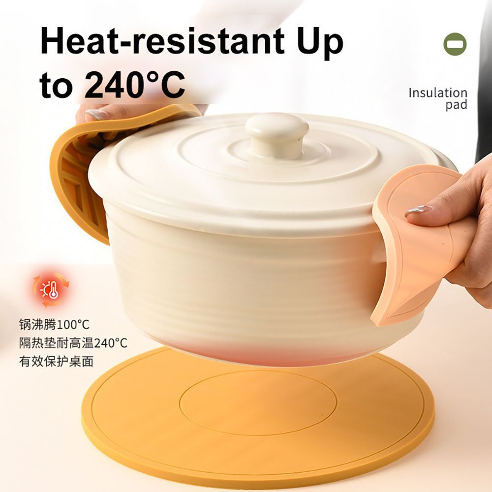 Thick Silicone Trivet Mat – Heat Resistant Table Placemat – Kitchen Counter Coaster for Hot Pots & Pans