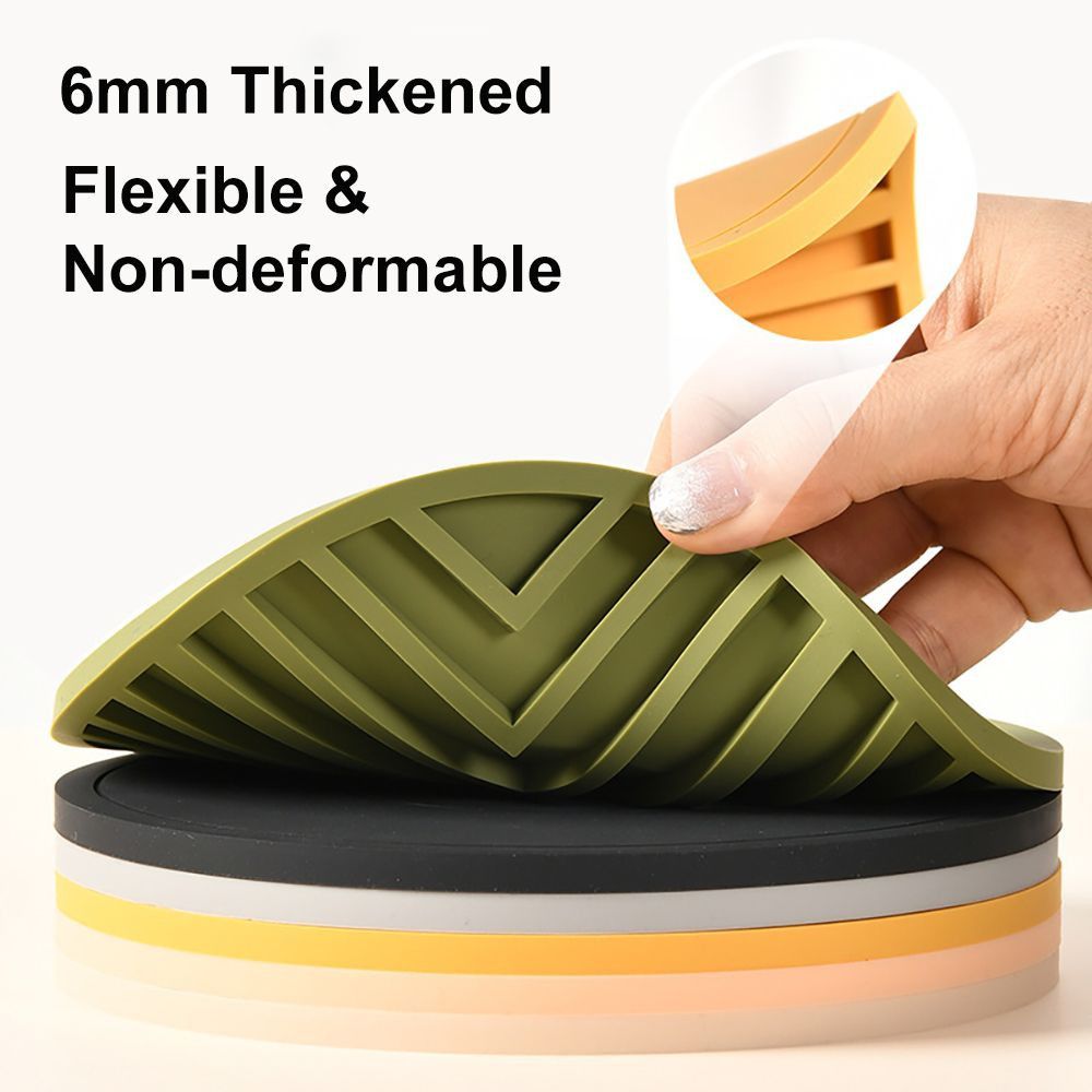 Thick Silicone Trivet Mat – Heat Resistant Table Placemat – Kitchen Counter Coaster for Hot Pots & Pans