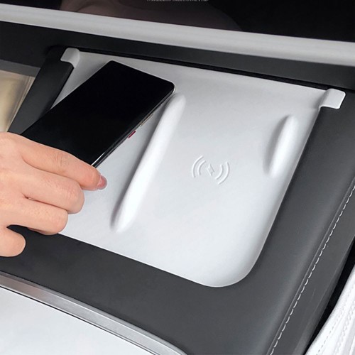 Anti-Slip Car Wireless Charging Silicone Pad for Center Console, Smartphone Charging Mat for Vehicle Interior