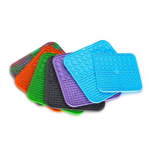 Silicone Dog Lick Mat – Slow Feeder Double Layer – Suction Cup Pet Bowl for Anxiety Relief