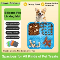 Silicone Dog Lick Mat – Slow Feeder Double Layer – Suction Cup Pet Bowl for Anxiety Relief