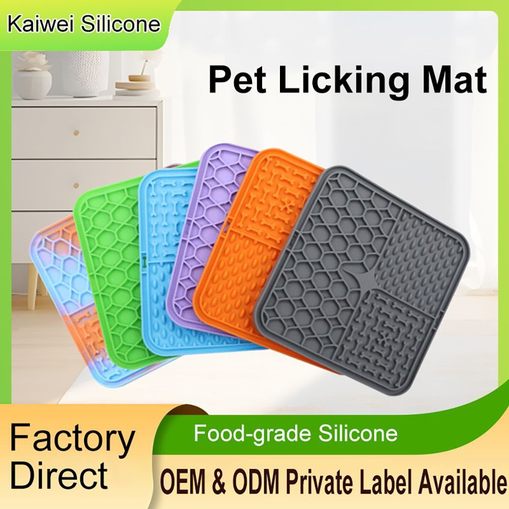 Silicone Dog Lick Mat – Slow Feeder Double Layer – Suction Cup Pet Bowl for Anxiety Relief