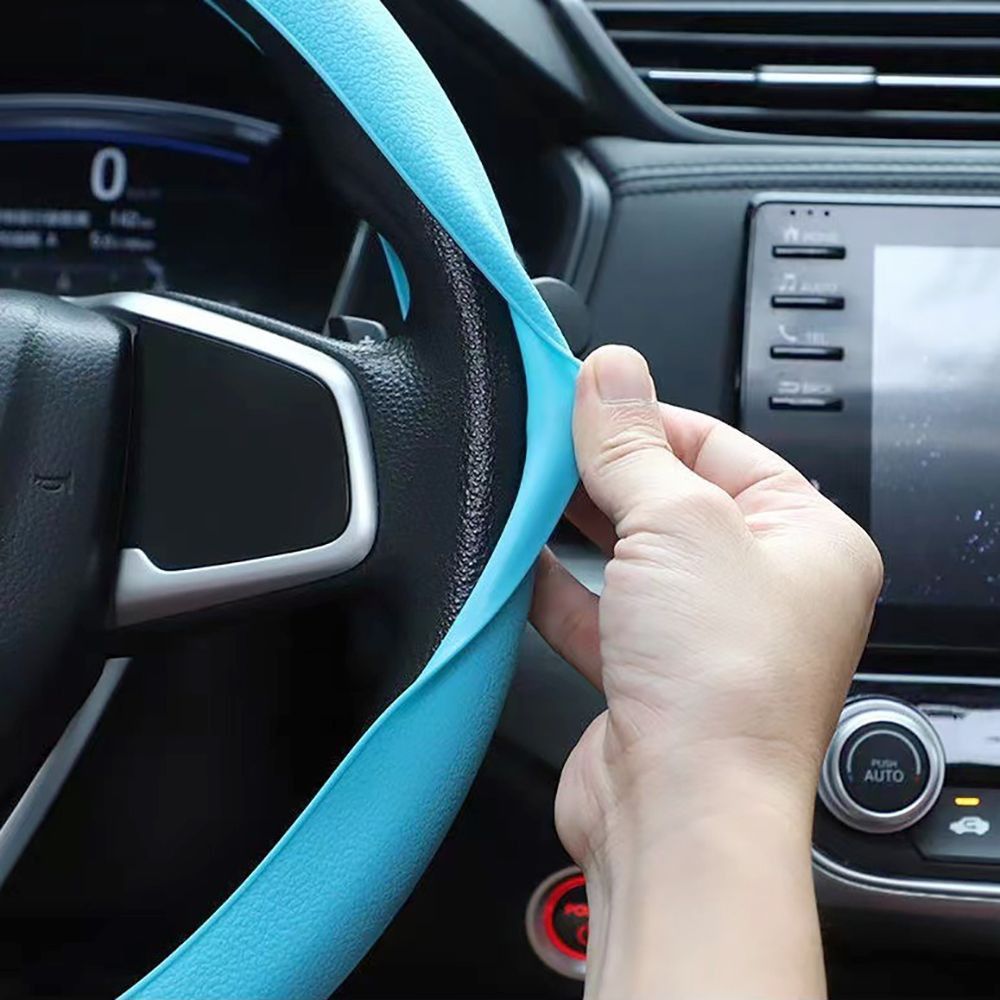 Soft Silicone Steering Wheel Cover Universal Size Non-Slip Durable Breathable Fashion Color Options for Most Cars