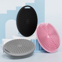 New Oval Silicone Bath Brush – Soft Food Grade Massage Brush – Handheld for Body & Face
