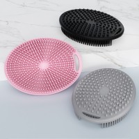 New Oval Silicone Bath Brush – Soft Food Grade Massage Brush – Handheld for Body & Face
