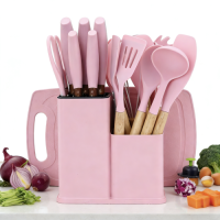 Food Grade Silicone Kitchen Knife Set Heat Resistant Pan for Cooking and Baking