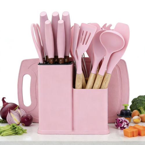 Food Grade Silicone Kitchen Knife Set Heat Resistant Pan for Cooking and Baking