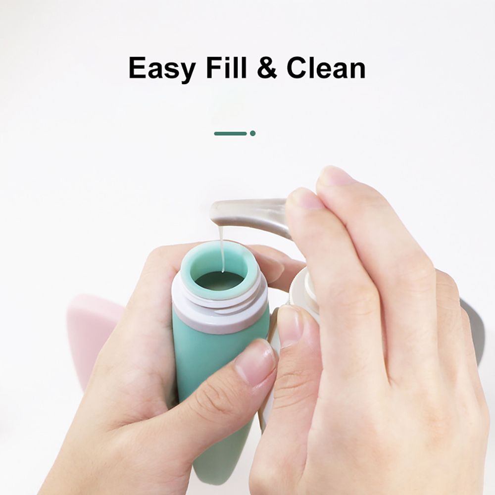 Silicone Travel Bottle Set – TSA Approved Refillable Squeezy Tubes for Lotion & Shampoo – Leak Proof BPA Free