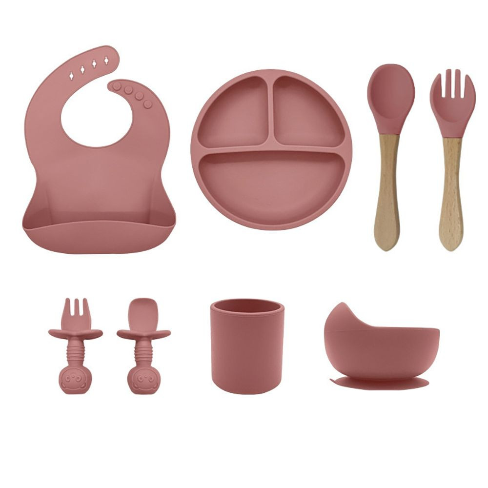 Custom OEM Food Grade Silicone Baby Feeding Set, BPA Free Toddler Weaning Kit for Self Feeding