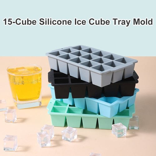 15 Grid Large Square Silicone Ice Cube Tray