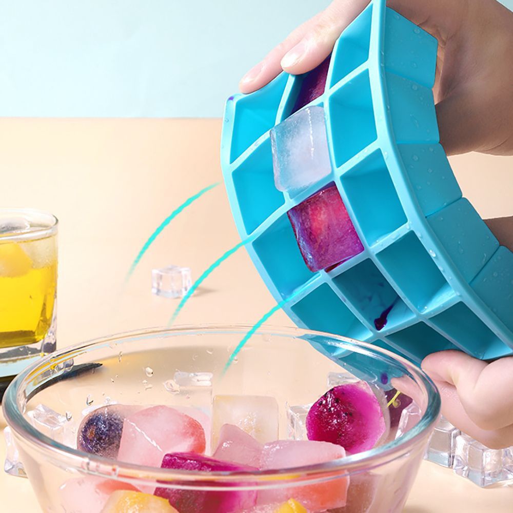 15 Grid Large Square Silicone Ice Cube Tray