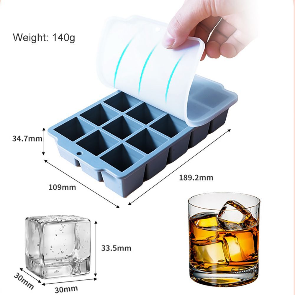 15 Grid Large Square Silicone Ice Cube Tray