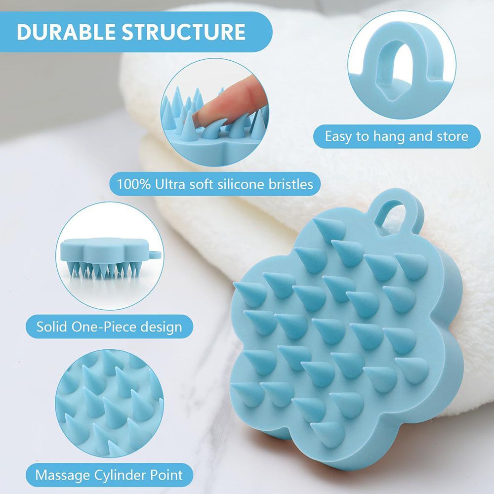 OEM Silicone Head Massager for Shampoo – Flexible Rubber Teeth, Gentle Exfoliation for All Hair Types