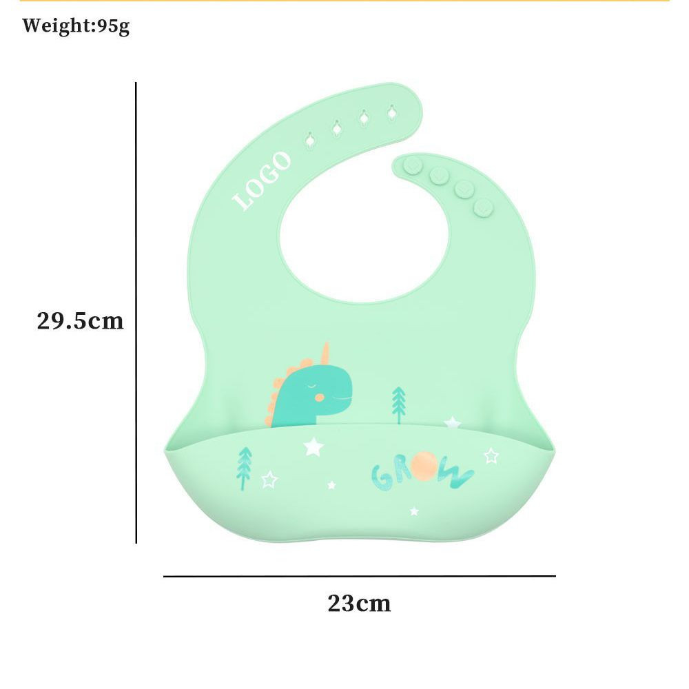 Food Grade Silicone Baby Bib – Waterproof Soft Foldable – Heat Resistant BPA Free