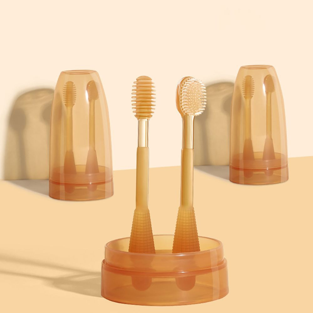 Custom OEM Food Grade  Toothbrush Set – 3-in-1 Infant Toothbrush with Tongue Cleaner – Boilable & BPA Free