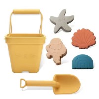 Portable Silicone Sand Bucket Set Customized Quality Kids Beach Toys Outdoor Play
